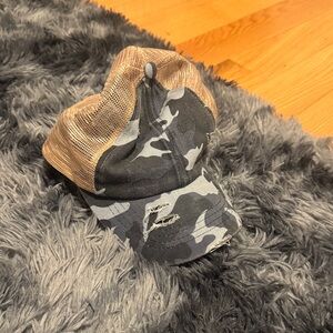 C.C Camouflage and Tan Mesh Trucker Hat